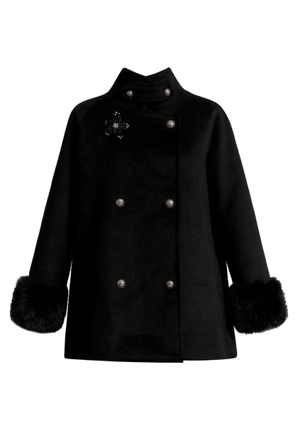 Fragileheart Fragile Store - Showa Old Dream Weihnachten Tochter Mantel Double-breasted Woolen Coat Winter