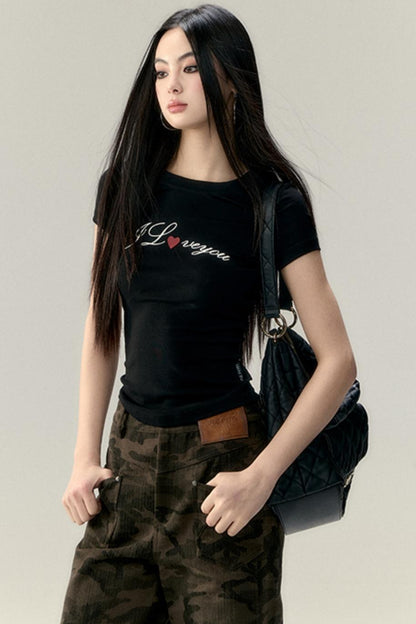 Valentine's Alphabet Slim T-Shirt