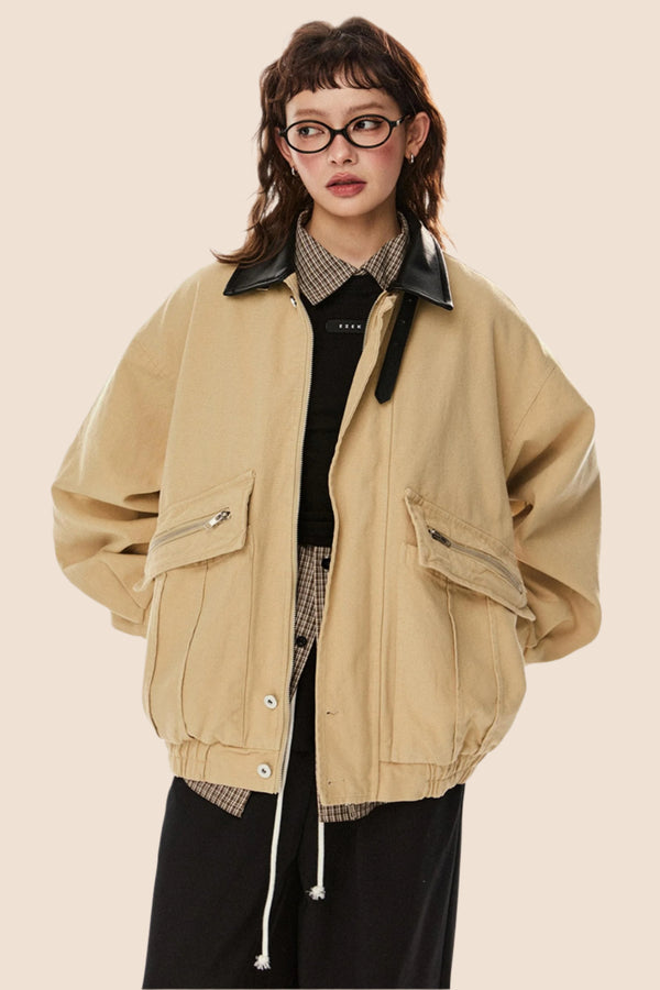 카고 스타일 라펠 재킷 