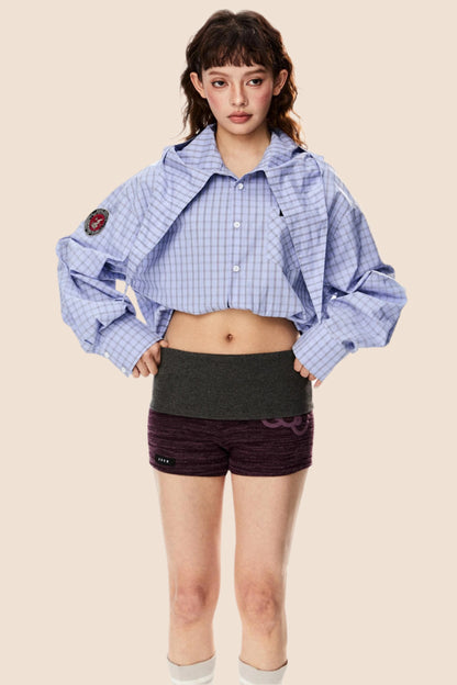 Casual Retro Plaid Shirt Top