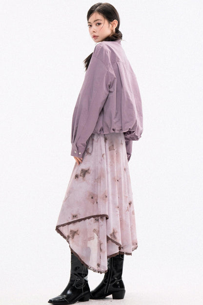 Robe à ourlet en pétales avec ombre de papillon 