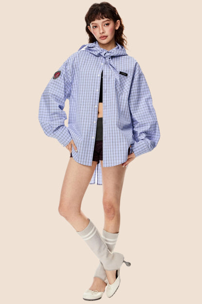 Casual Retro Plaid Shirt Top