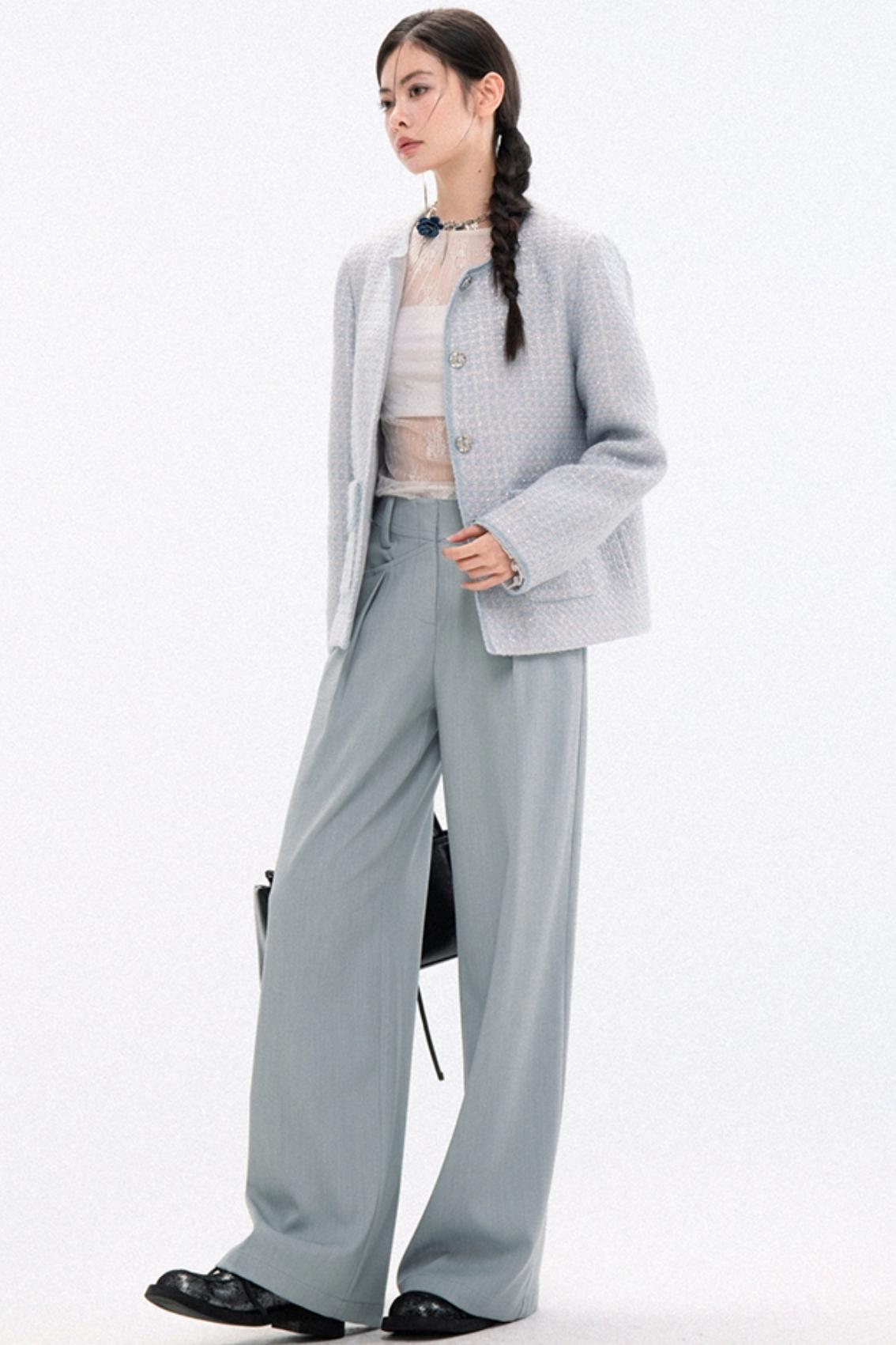 Chic Tweed Coat & Skirt Set-Up