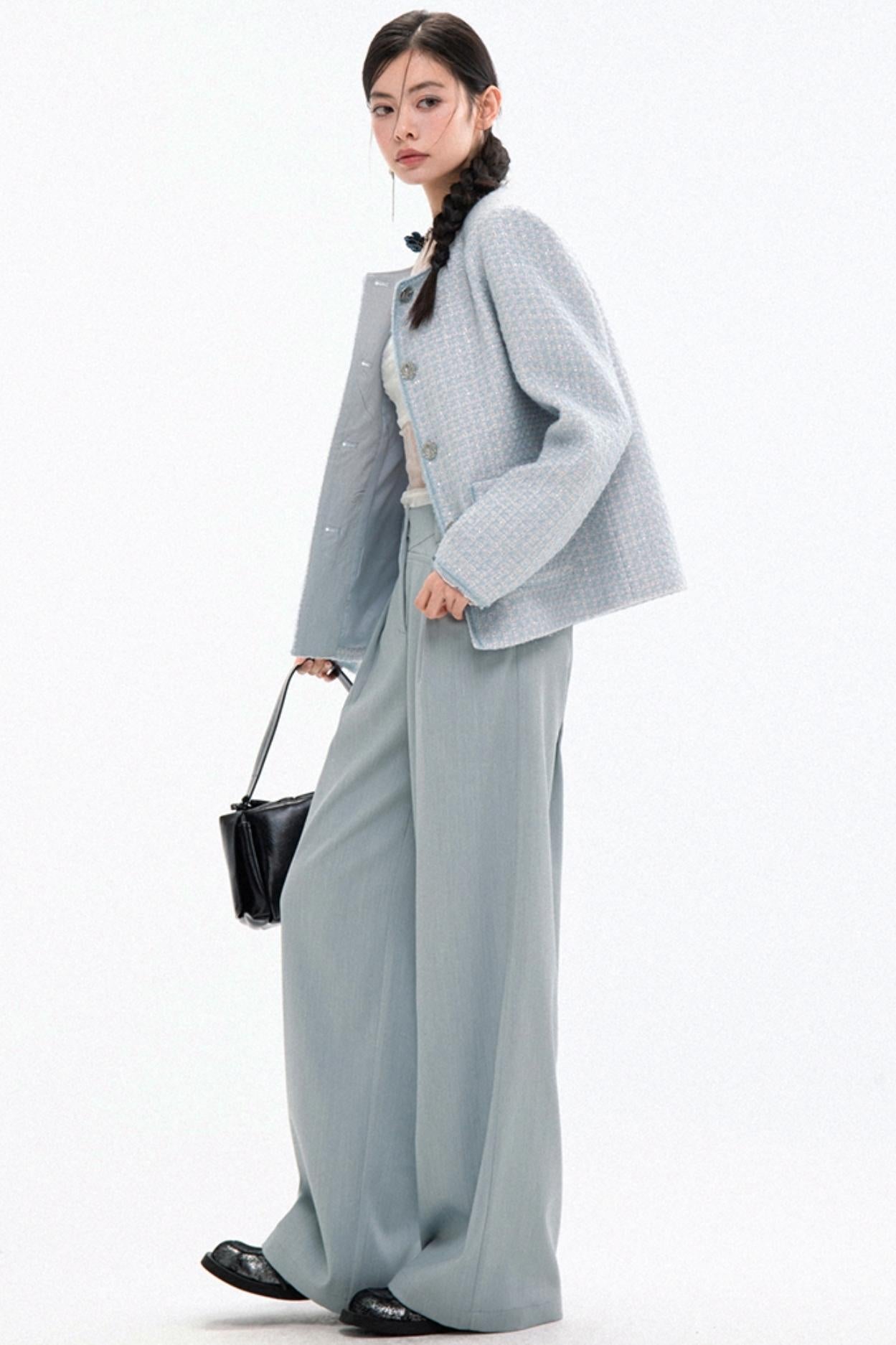 Chic Tweed Coat & Skirt Set-Up