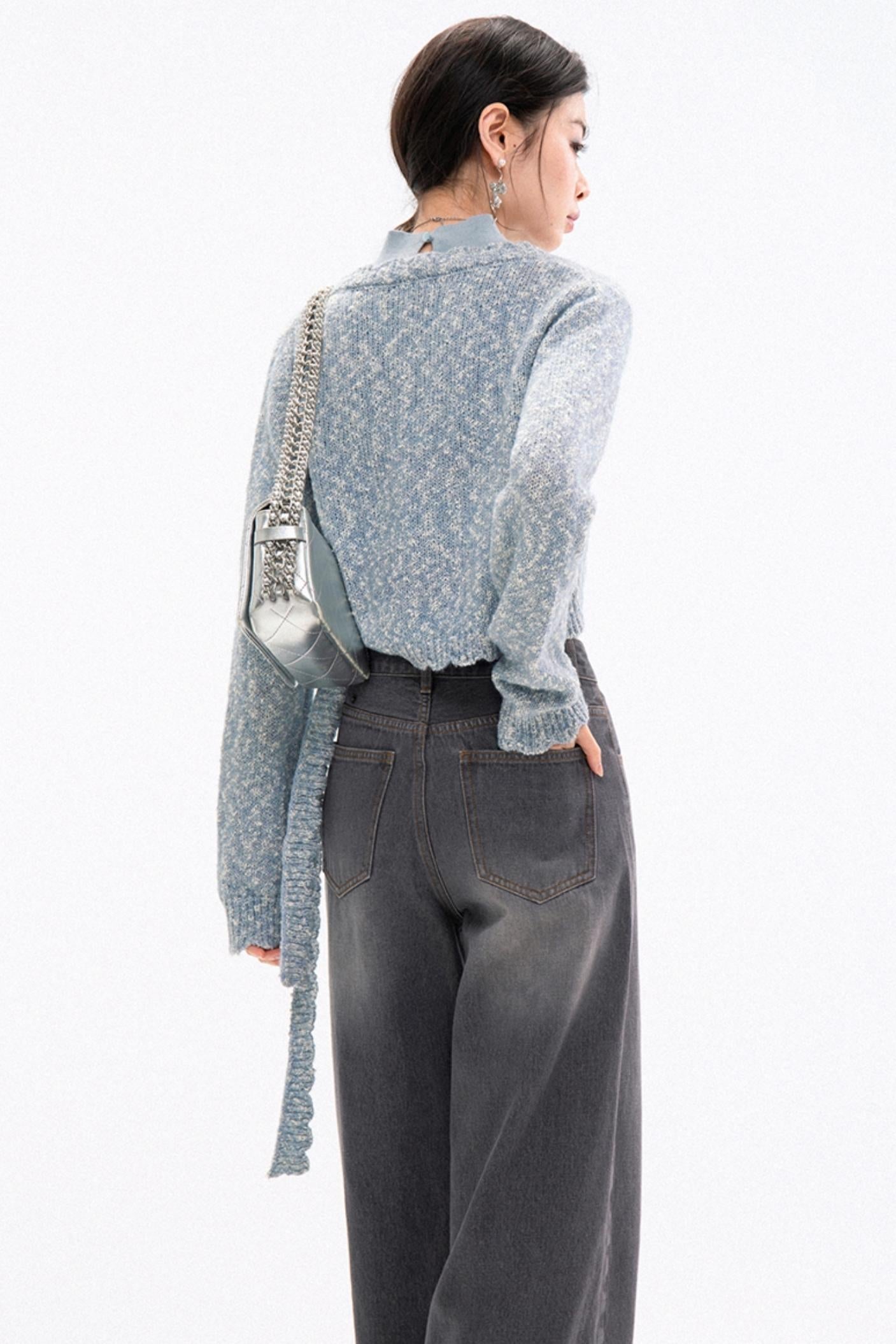 Trendy High-Waist Stacked Jeans