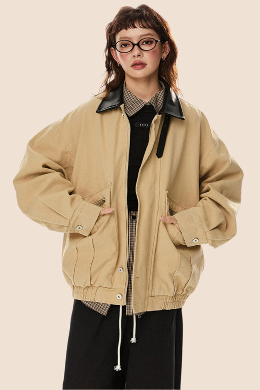 카고 스타일 라펠 재킷 