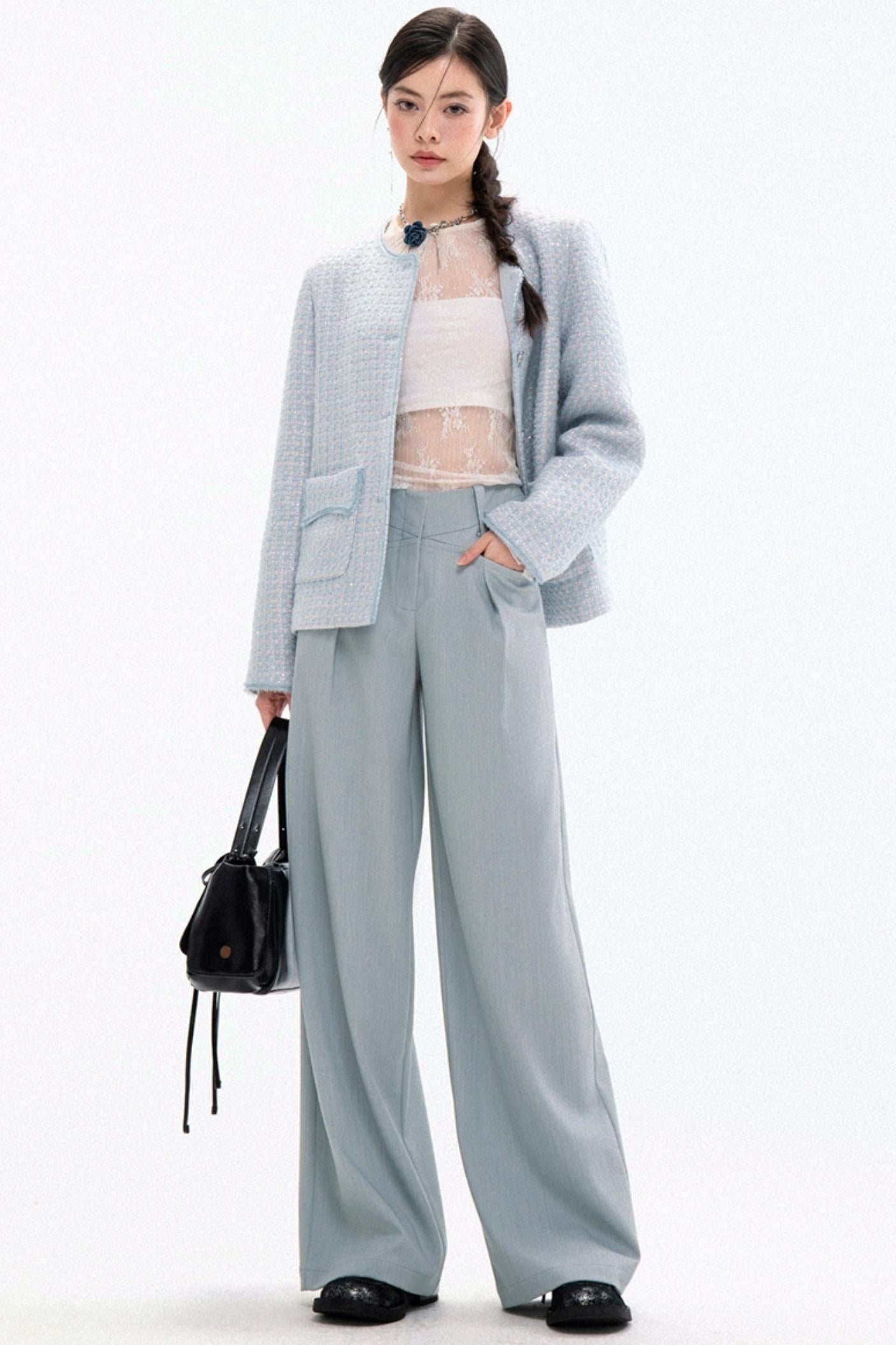 Chic Tweed Coat & Skirt Set-Up