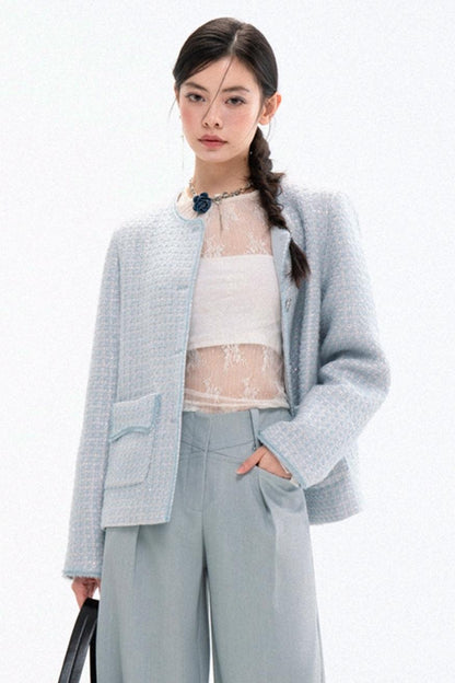 Chic Tweed Coat & Skirt Set-Up