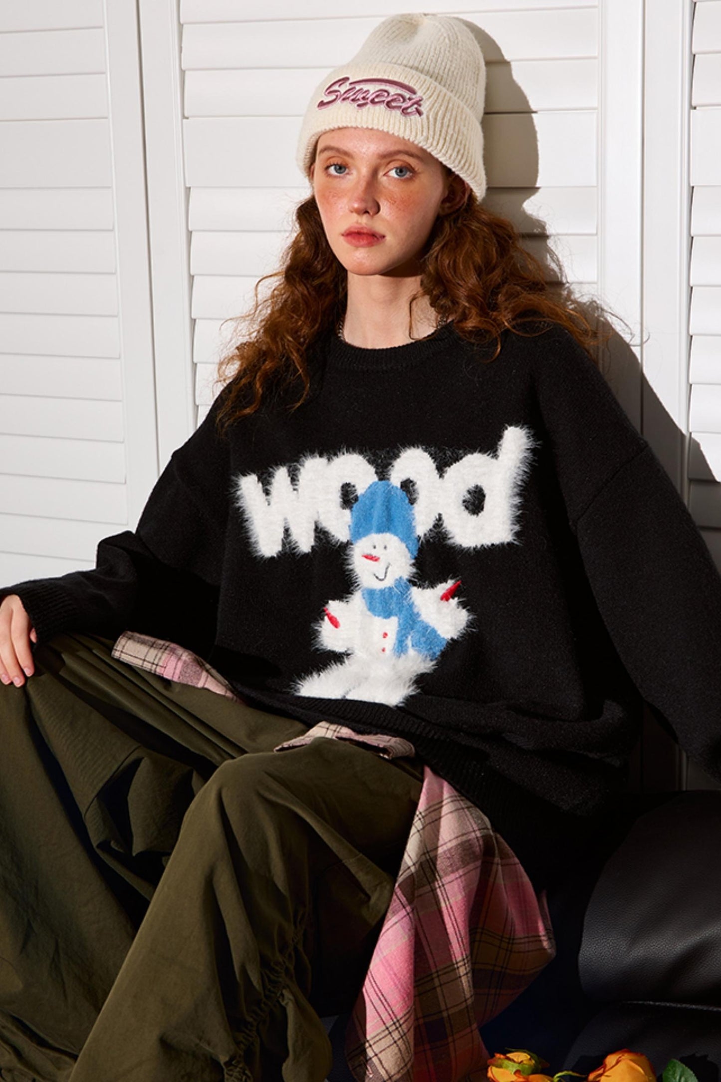 Snowman Crewneck Knit Sweater