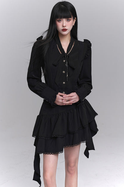 한국 스타일 셔츠 & 스커트 세트 