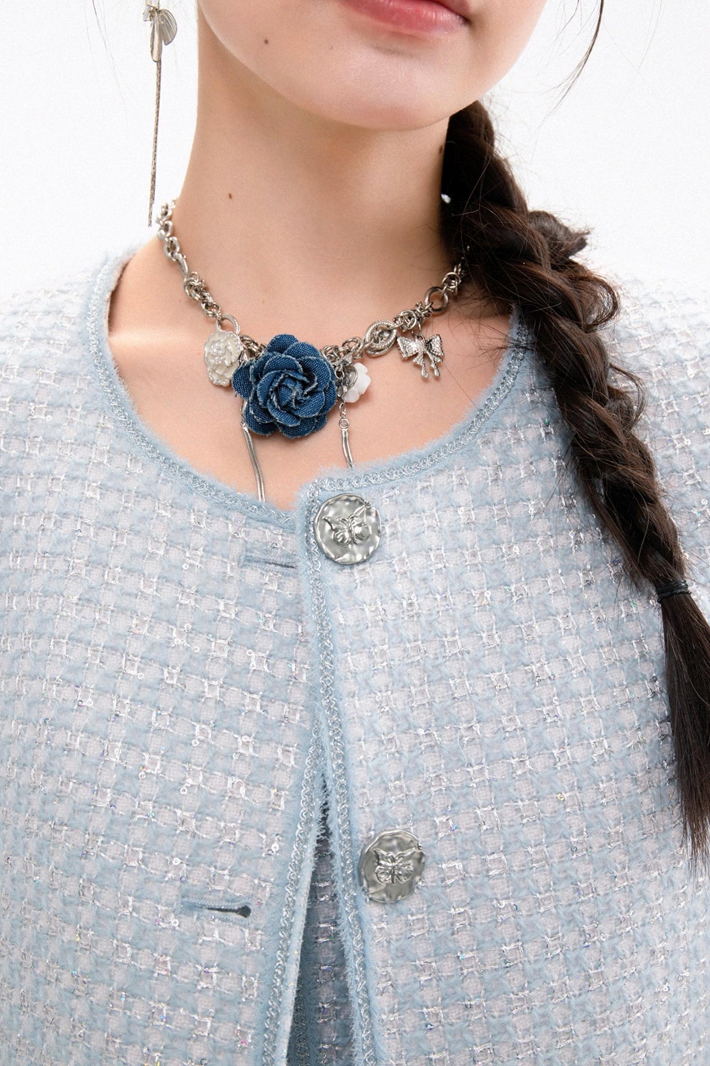 Chic Tweed Coat & Skirt Set-Up