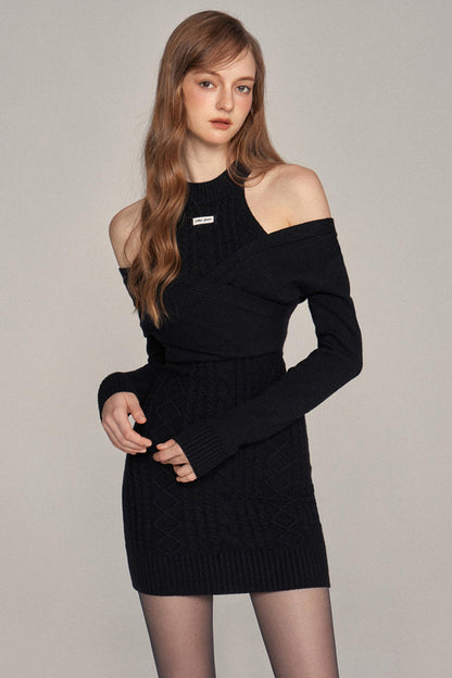 Niche Turtleneck Long Sleeve Dress