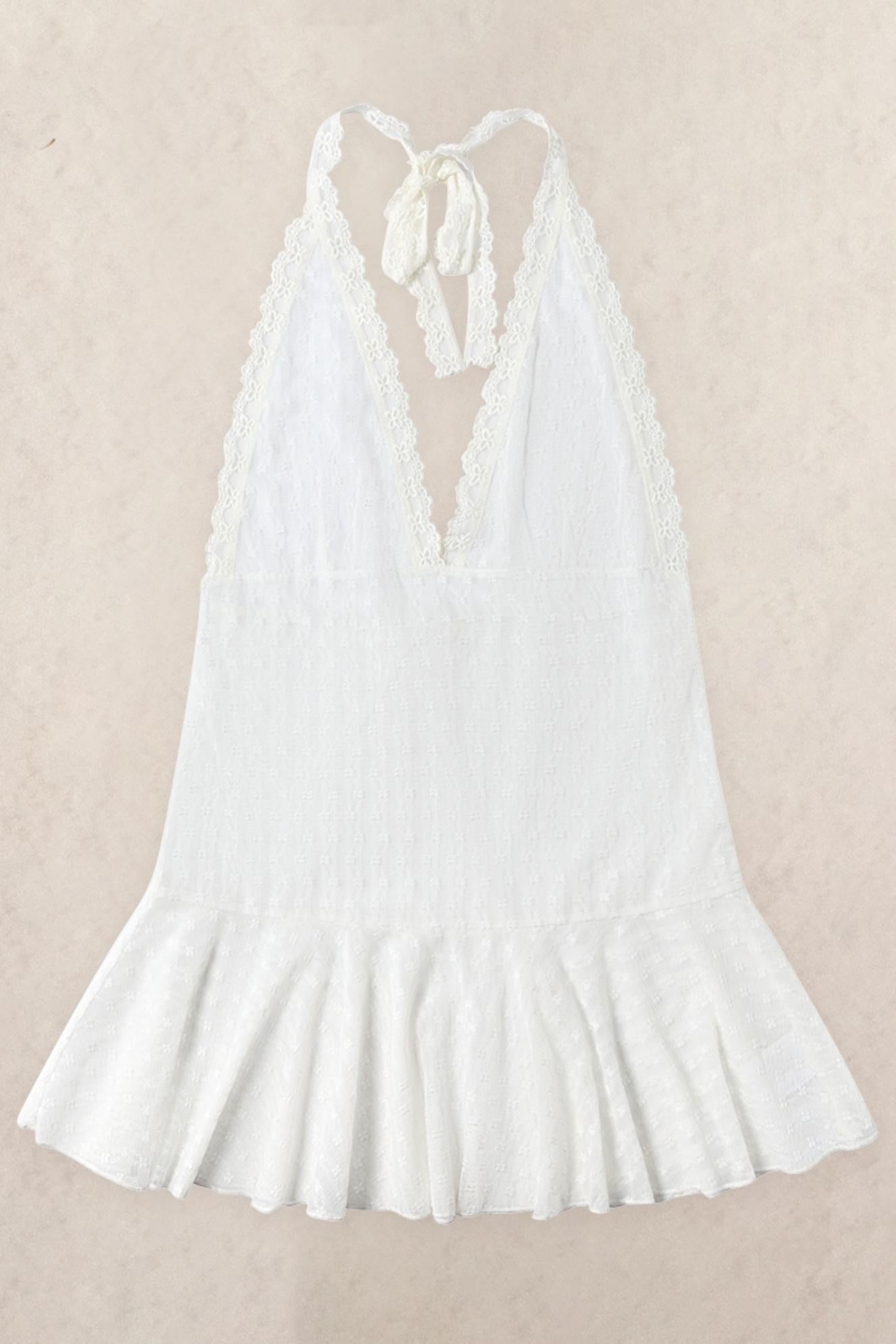 Lace Halterneck Layering Base Dress