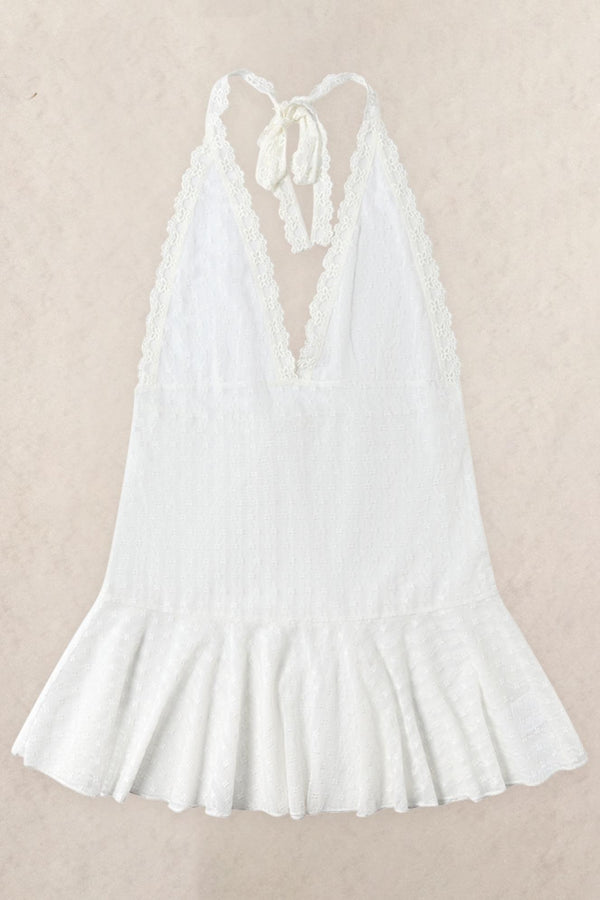 Lace Halterneck Layering Base Dress