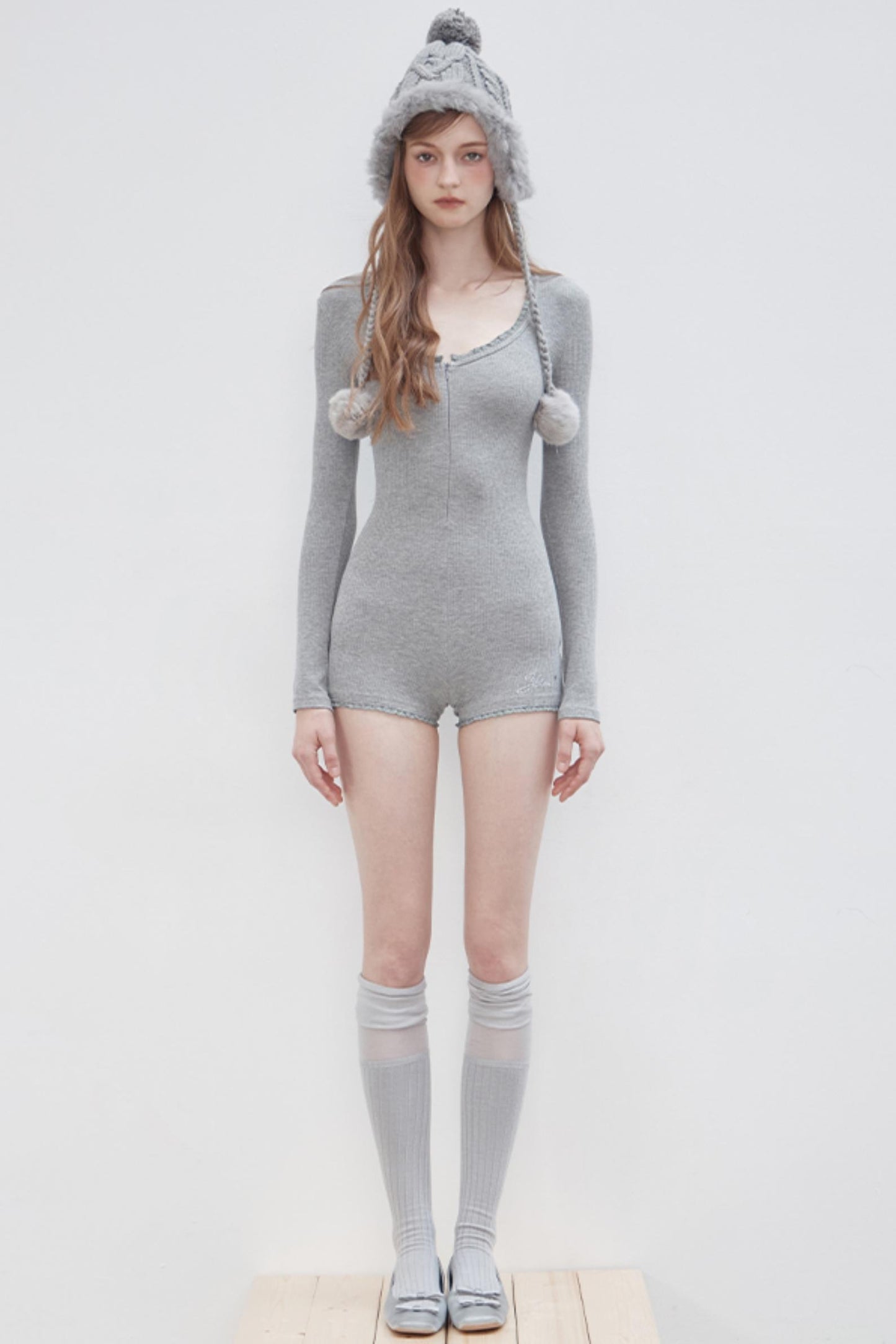 Slim Fit Long-Sleeve Jumpsuit