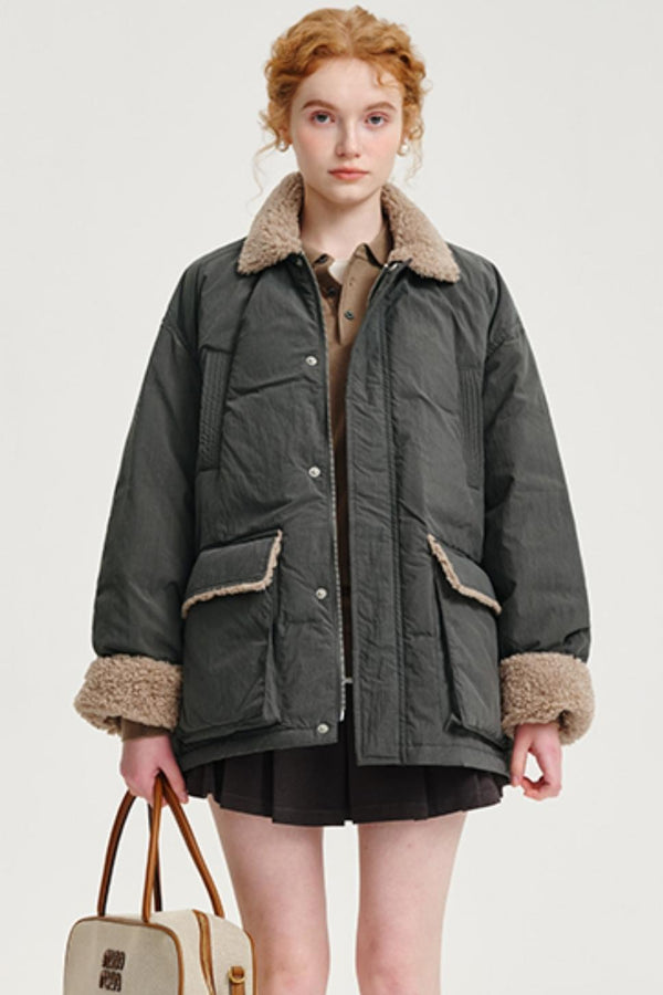 Vintage Lambswool Stitched Down Jacket