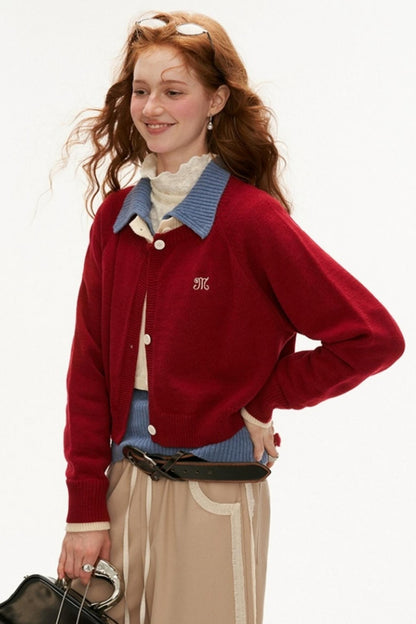 Preppy Vintage Sweater Jacket 