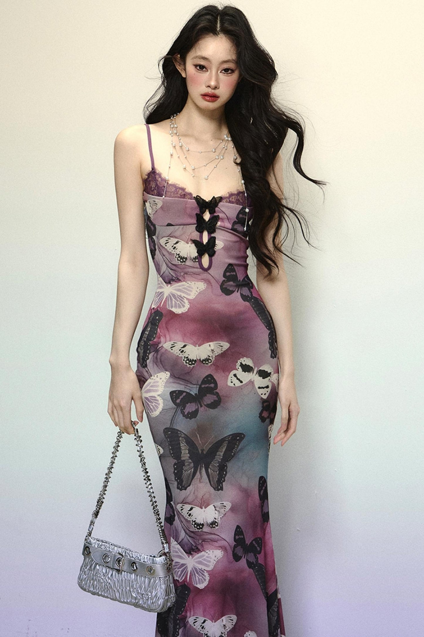 Chic Off-Shoulder Knitted Lace Dress & Coat Set-Up