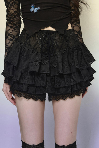 High-Waisted Jacquard Short Skirt