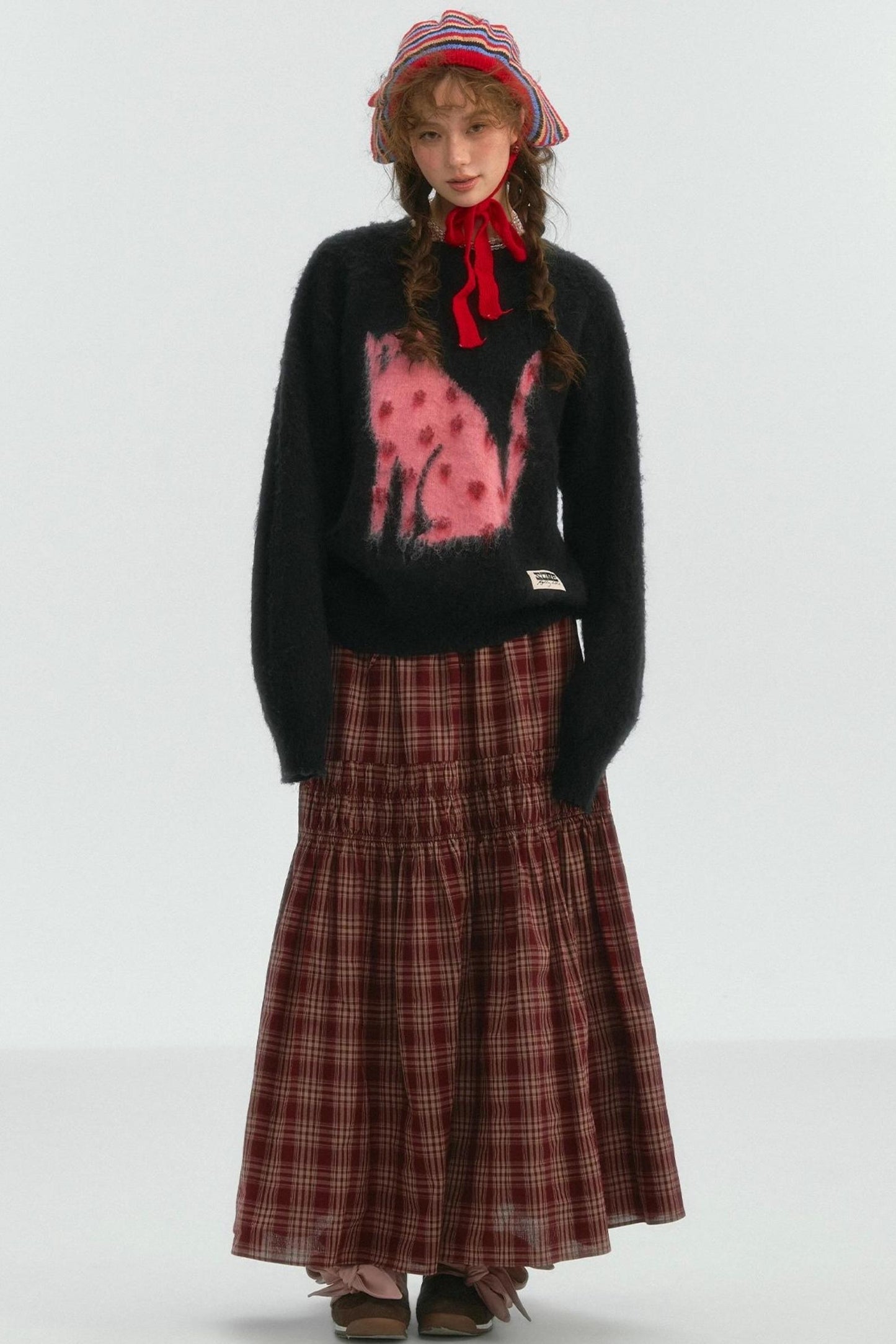 Good Luck Cat Wool Top