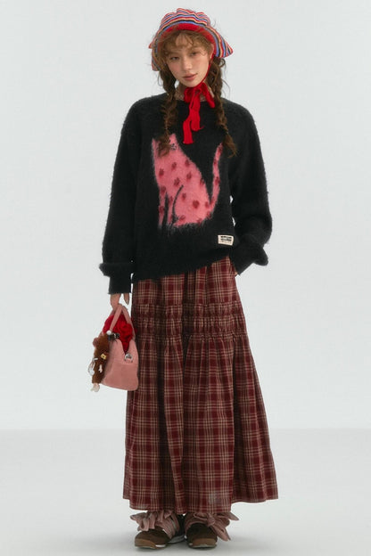 Good Luck Cat Wool Top