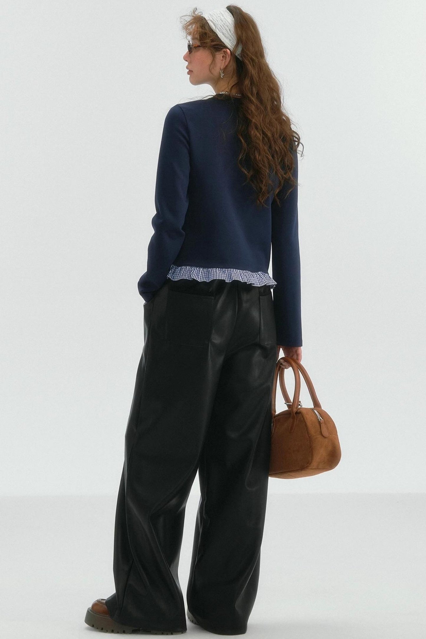 Crewneck Layered Lace Cardigan