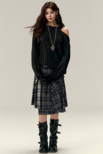 Two-Way Rose Bow Knit Sweater