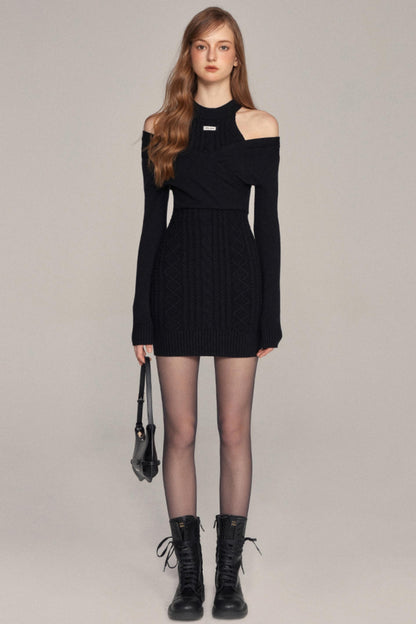 Niche Turtleneck Long Sleeve Dress