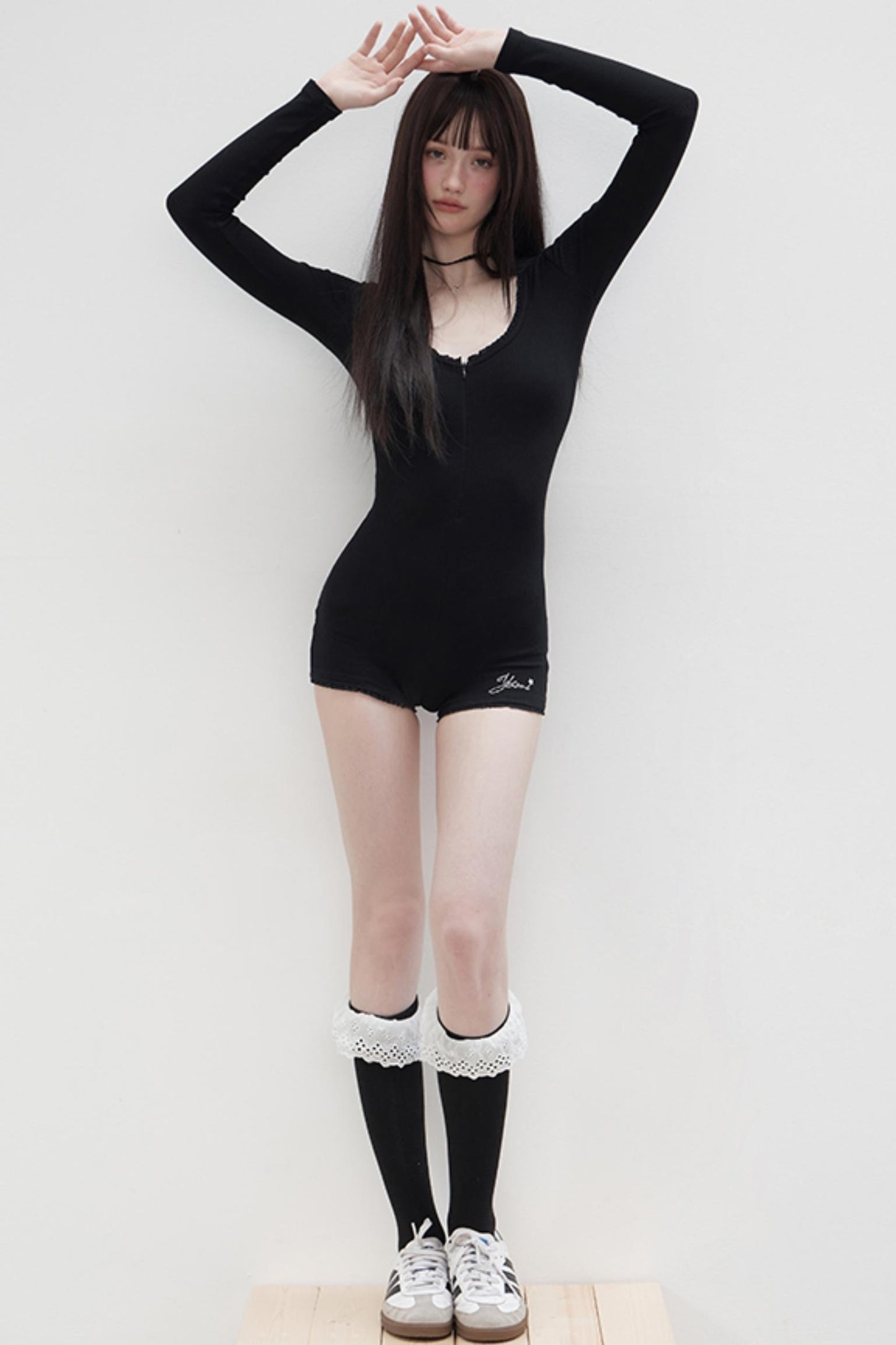 Slim Fit Long-Sleeve Jumpsuit