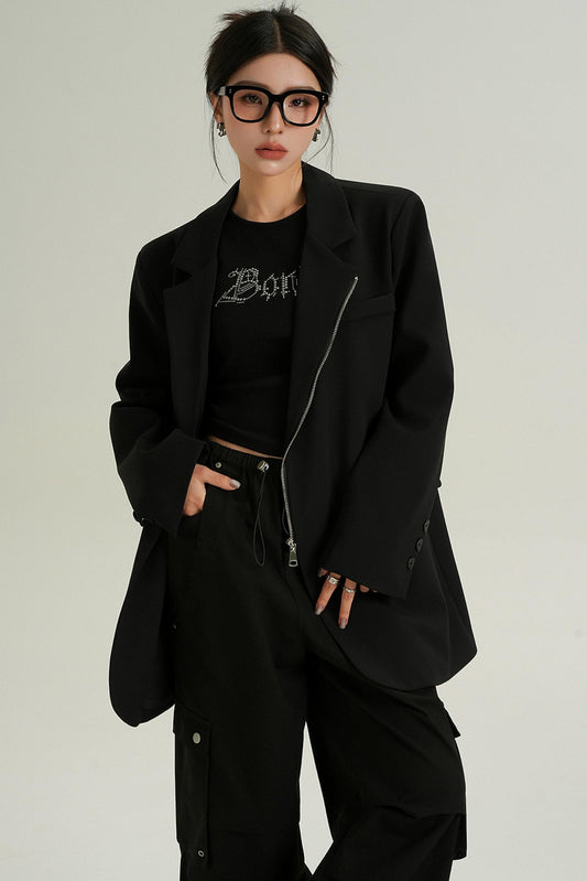 Design Lapel Long Sleeve Jacket