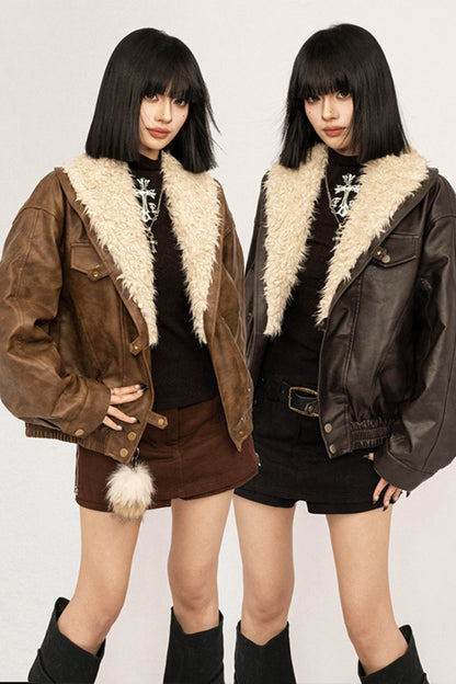 Retro Lambswool Patchwork Jacket