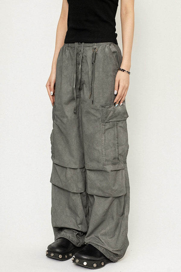 Gray Cargo Work Pants