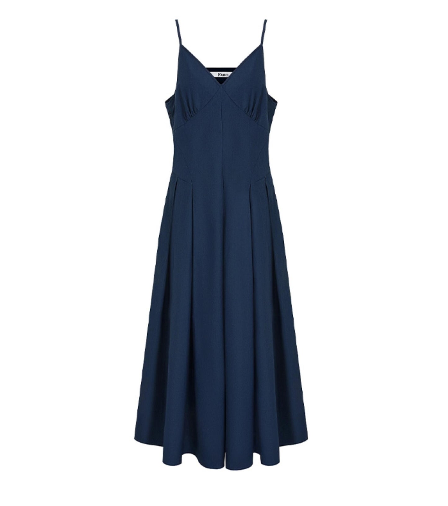 Antique Blue Luxe Halter Dress