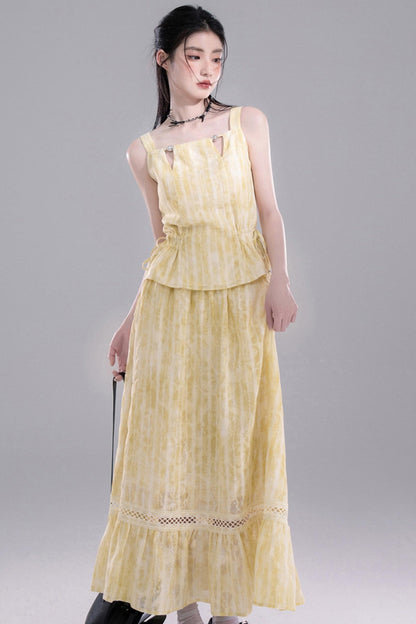 Tasseled Drape Dress Set