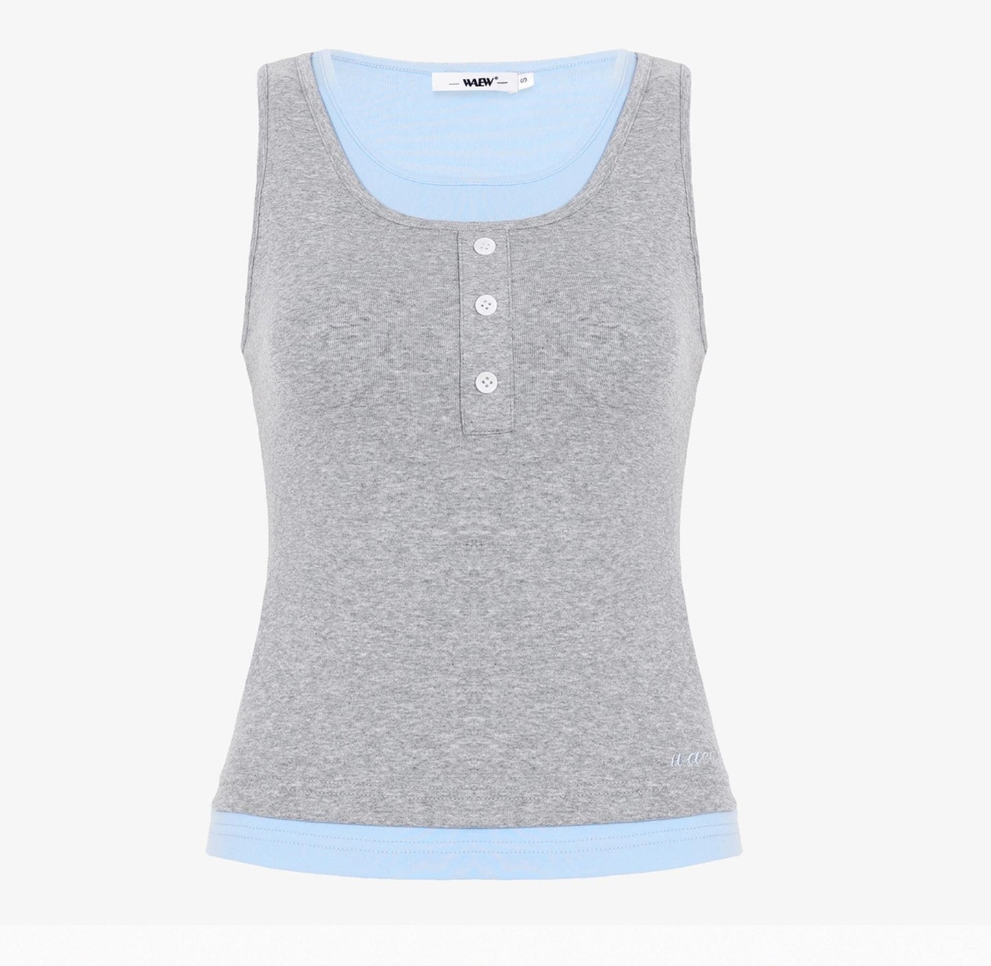 Blue Gray Layered Tank Top