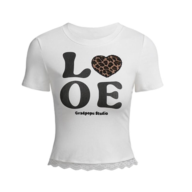 American Retro Lace Detail Tee