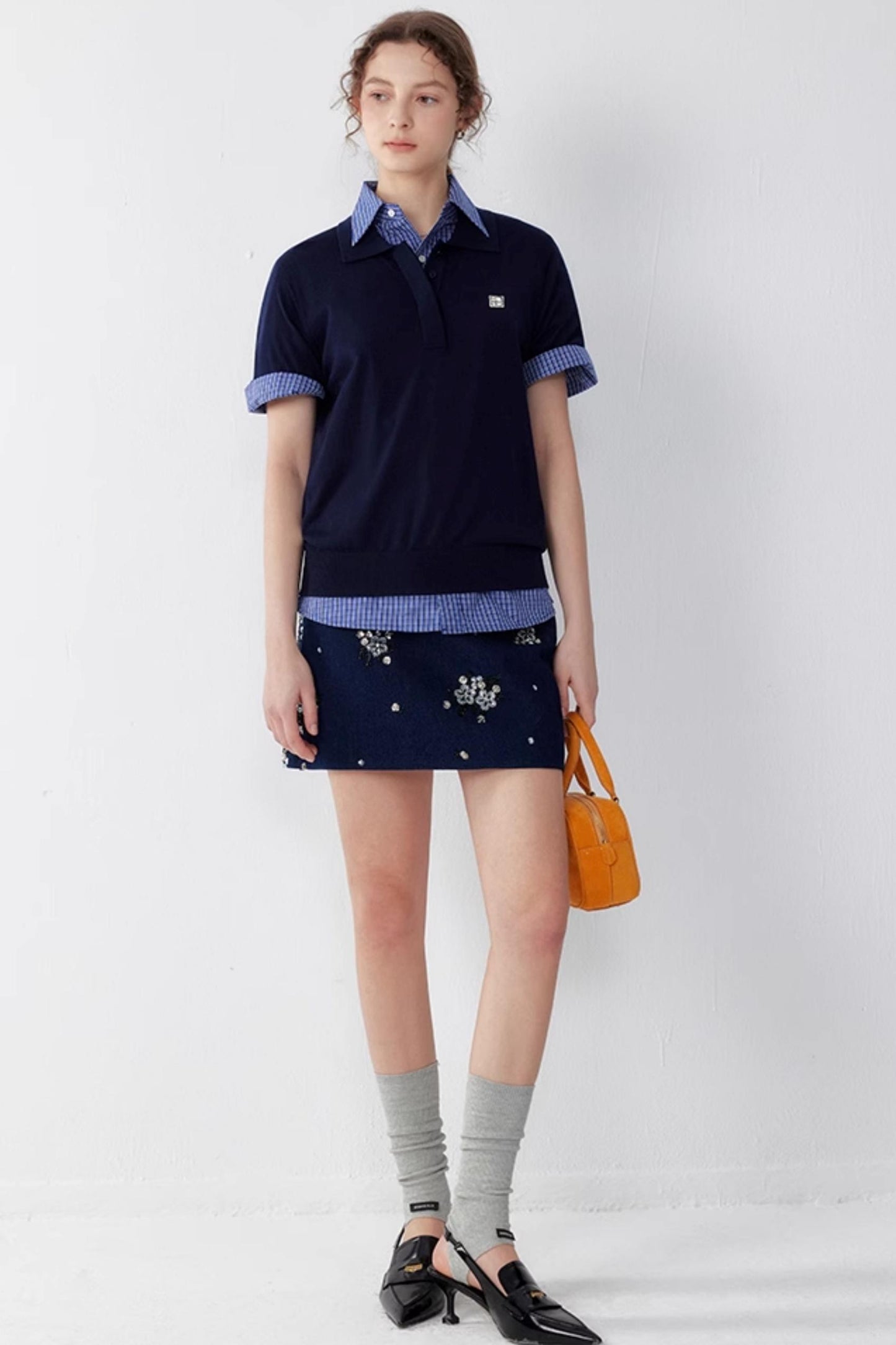 Stretch Silk Polo T-shirt