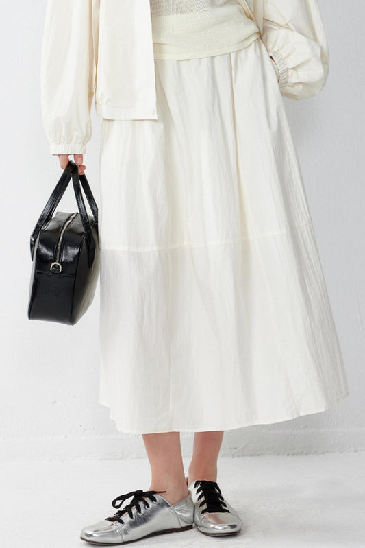 Elegant White A-Line Skirt