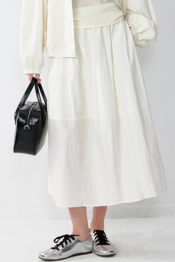 Elegant White A-Line Skirt