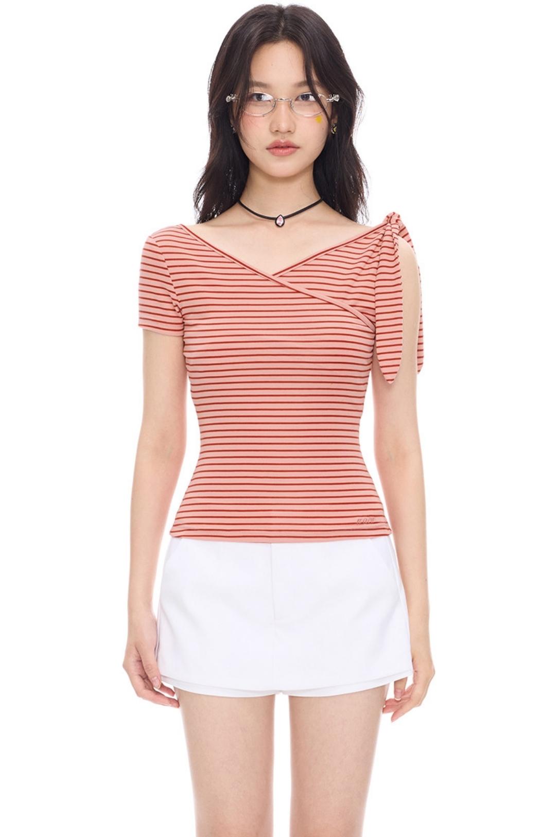 White Twill A-Line Skirt