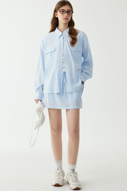 Light Embroidered Blouse Set-Up