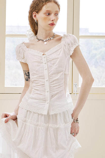 White Elegant Lace Top