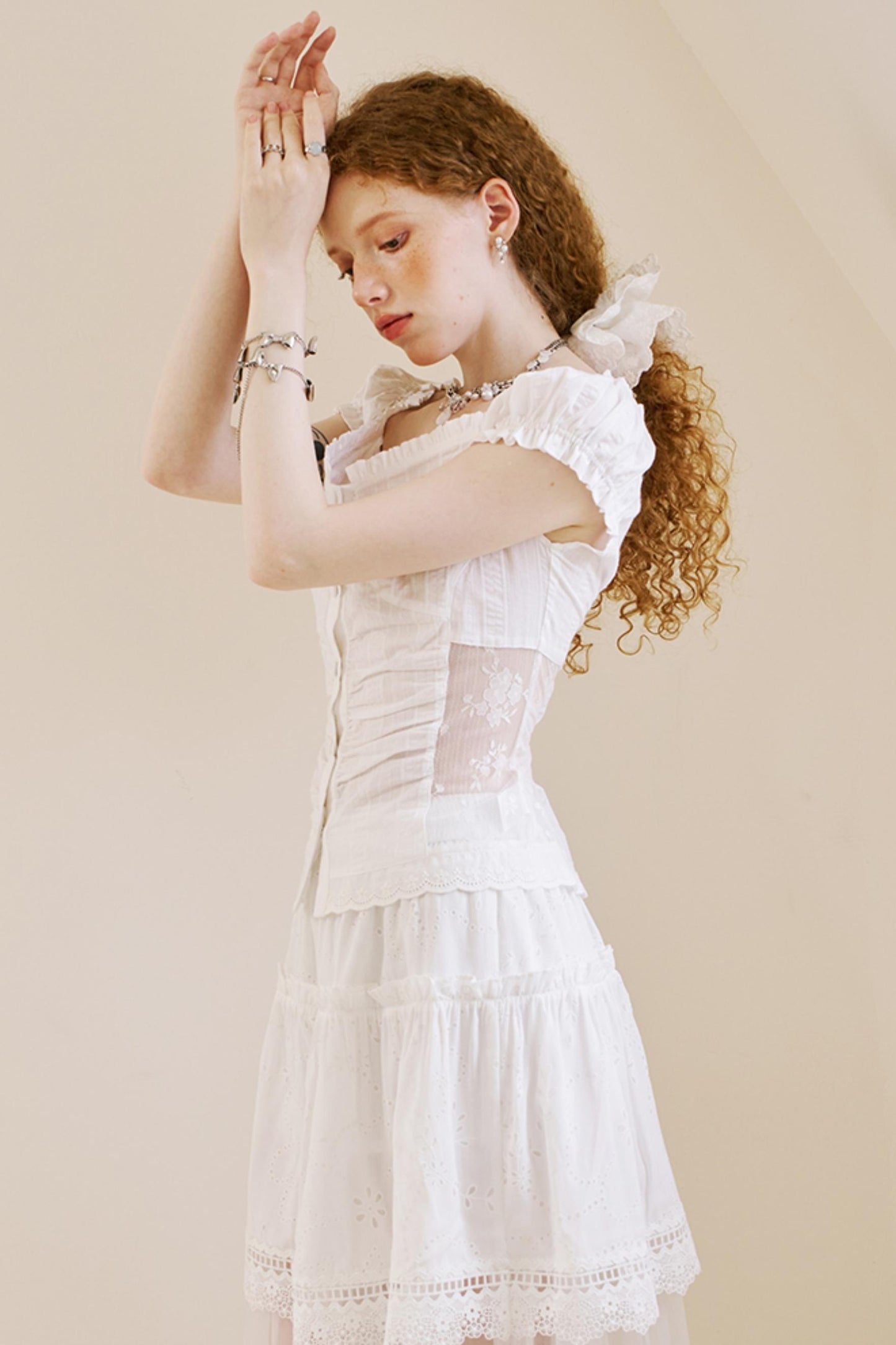 White Elegant Lace Top