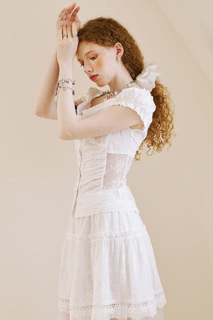 White Elegant Lace Top