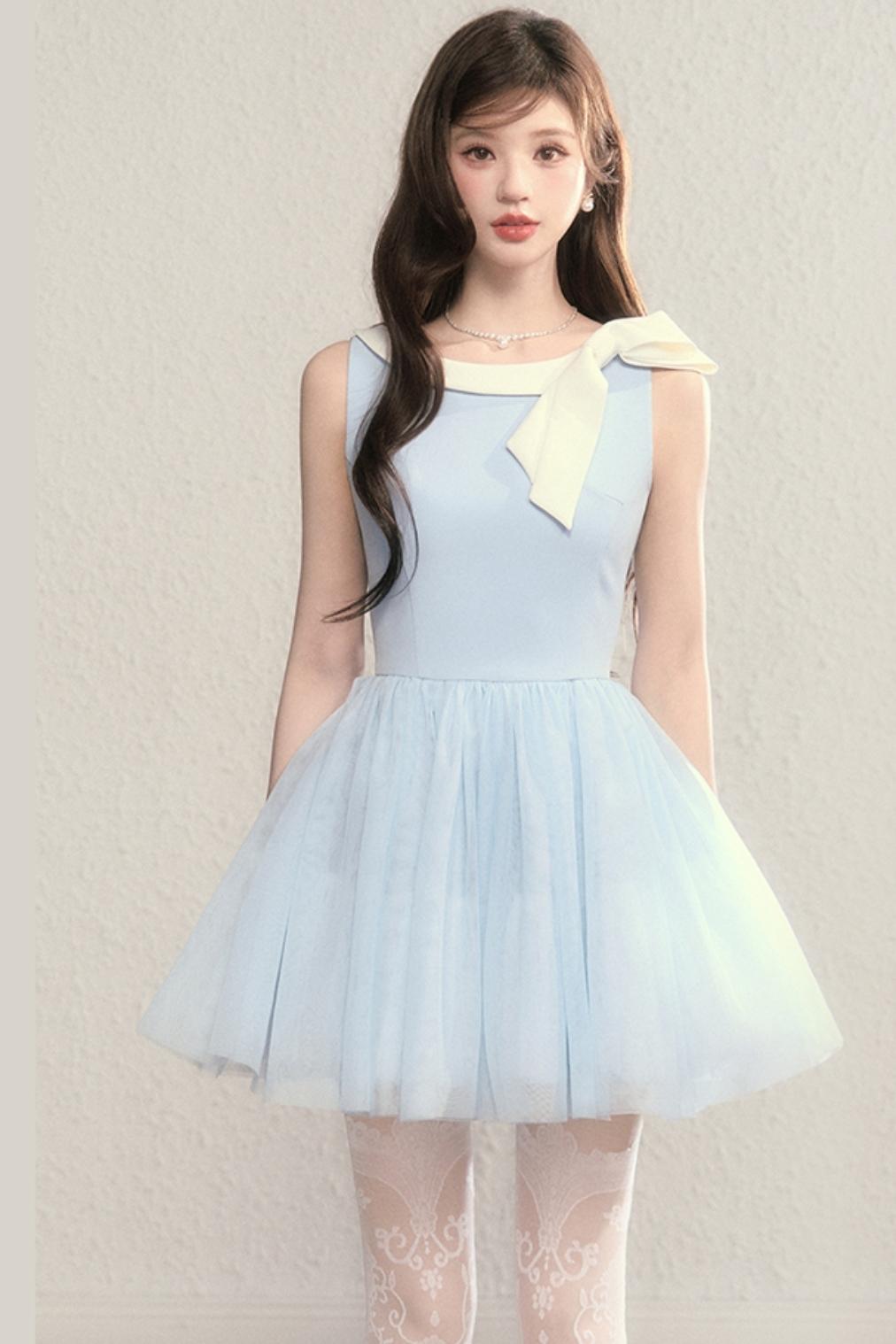 Blue Cinderella Mesh Princess Dress