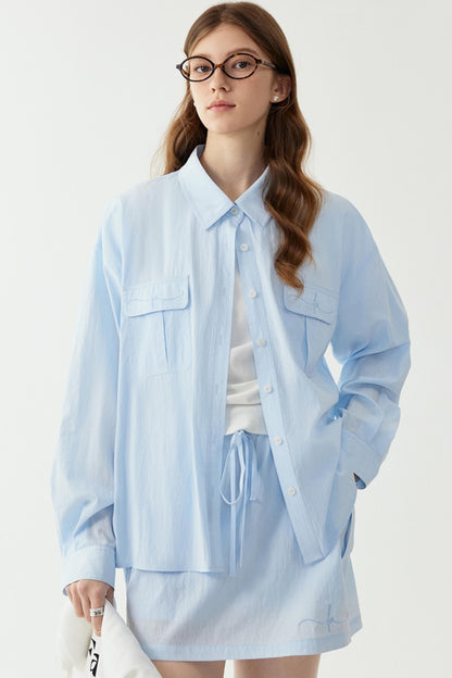 Light Embroidered Blouse Set-Up