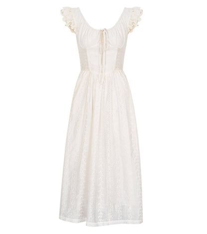 Flutter Lace Midi Dress