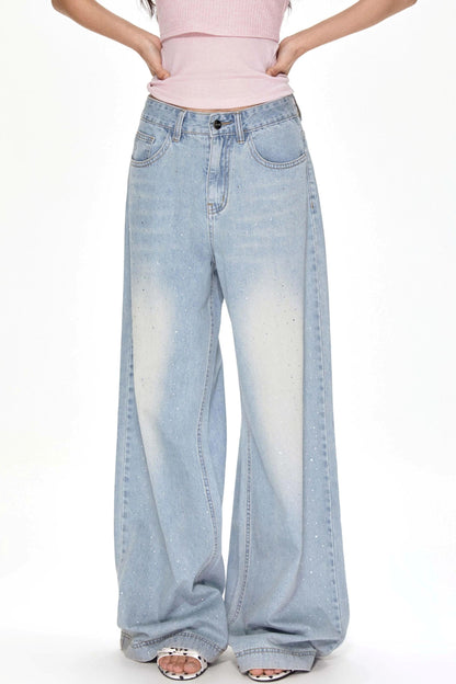 Vintage Light Blue Wide-Leg Jeans
