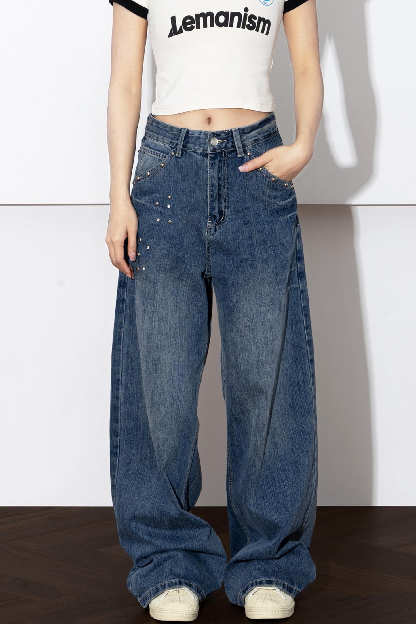 Beetle Town Wide-Leg Jeans