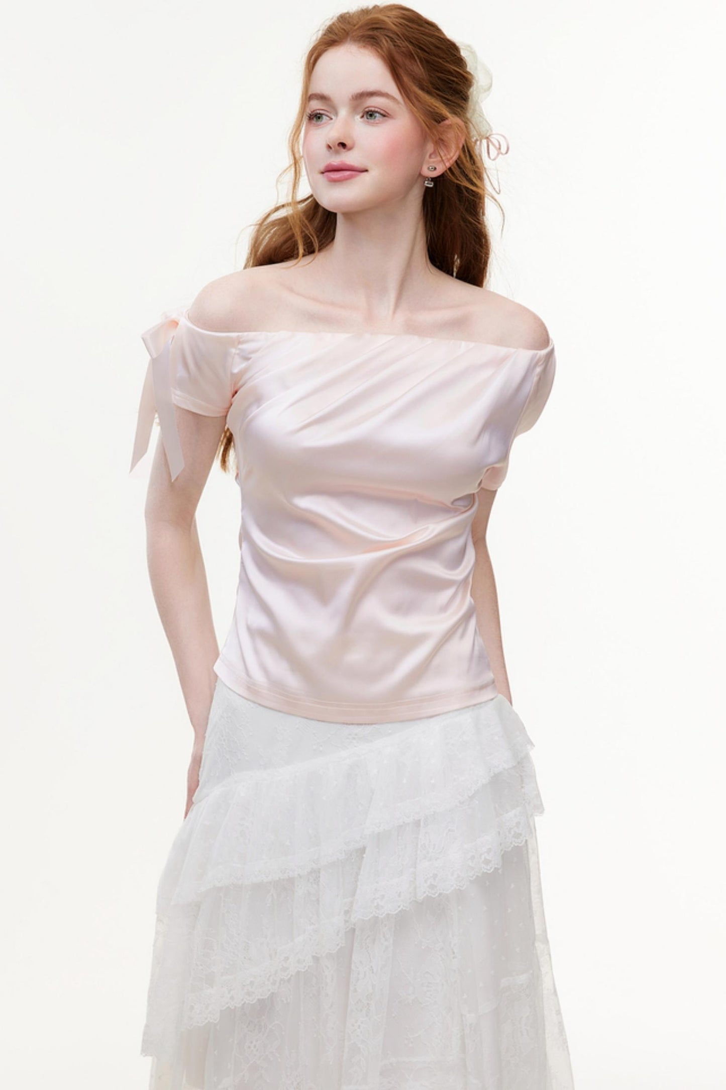 Summer Satin Chiffon Blouse